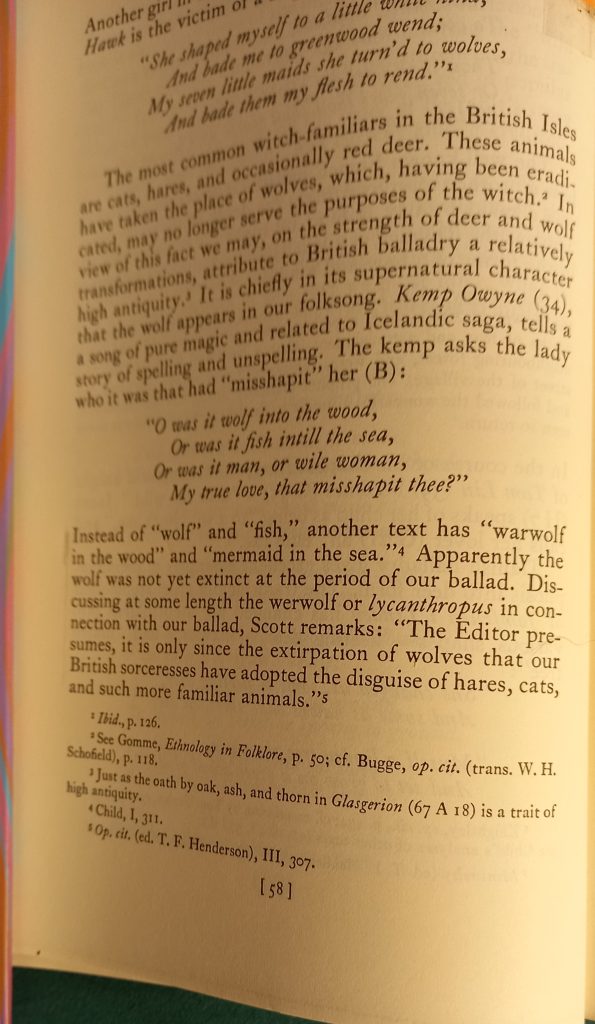 Connection between mermaids and werewolves in the ballads